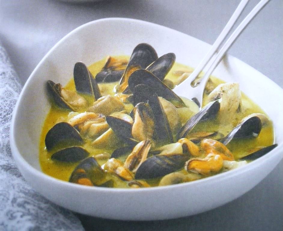 Potages moules curry