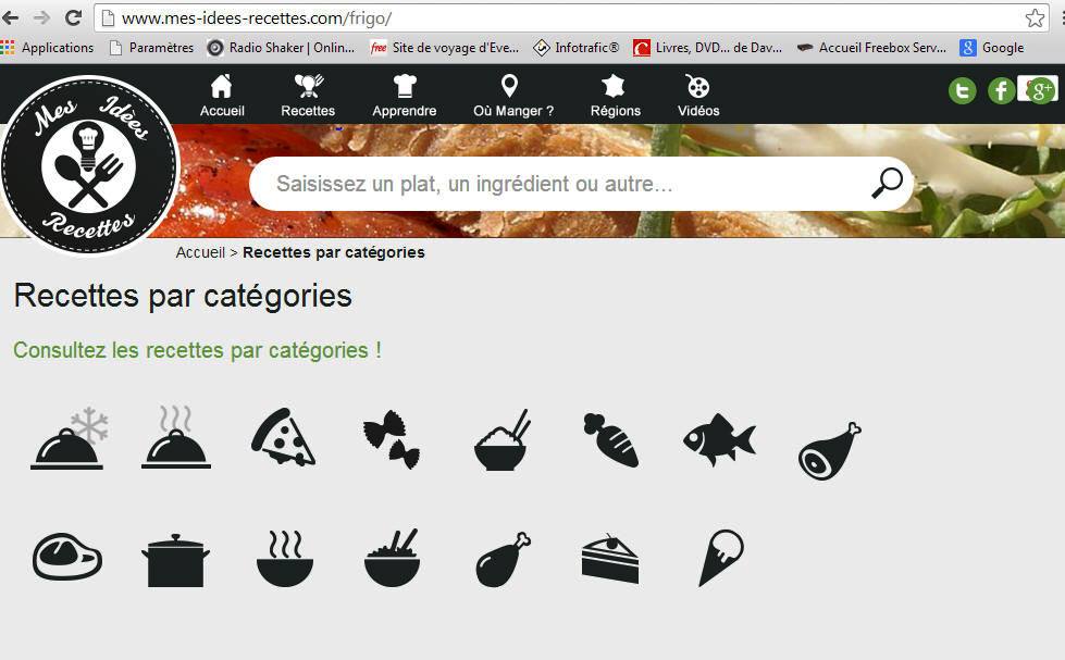 site Mes idees de Recettes