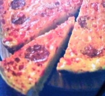 Img.Tortilla au chorizo et poivrons rouges.
