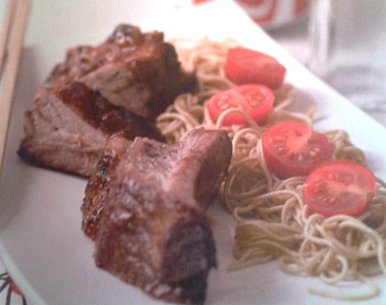 Travers de Porc au miel et au Cocacola